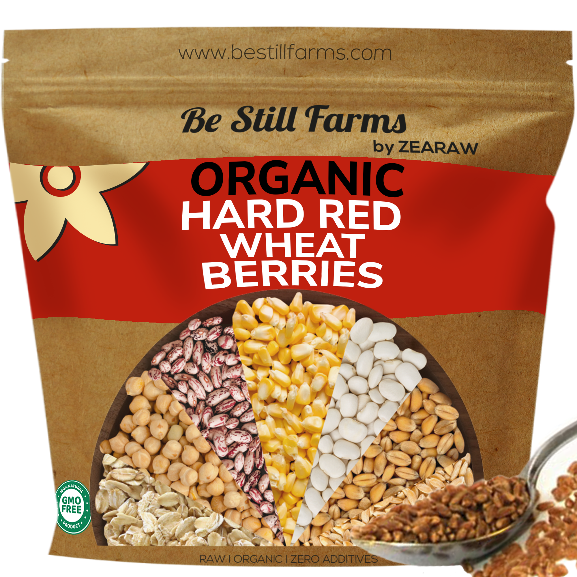 Organic Hard Red Wheat Berries - Be Still Farms