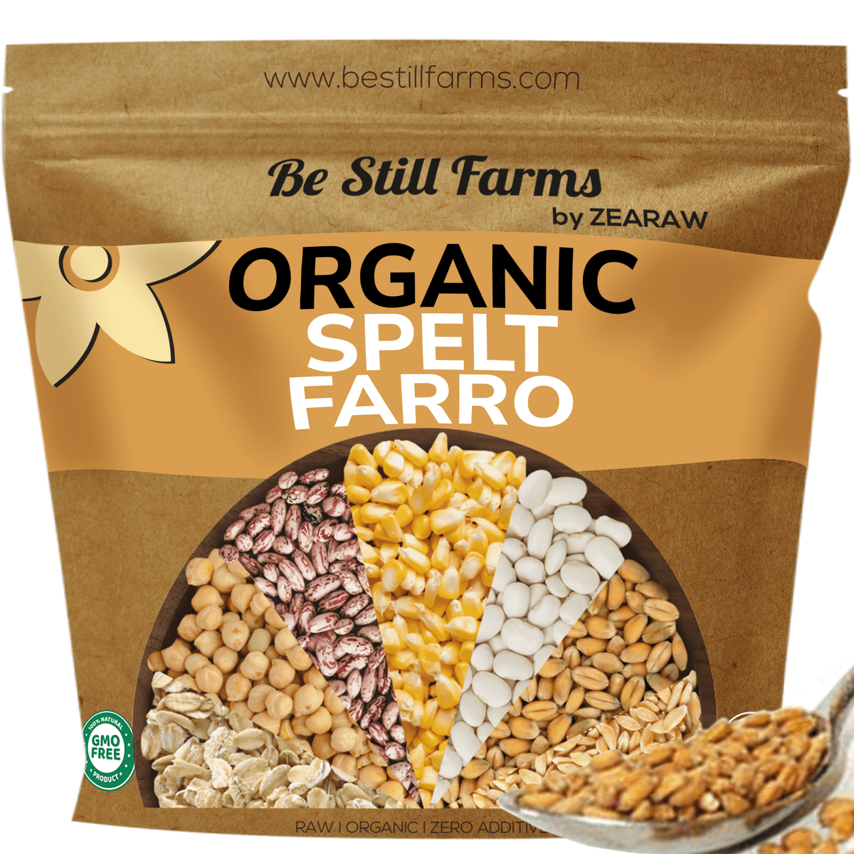 Organic Spelt Berries, Non-GMO, Bulk Spelt Berries