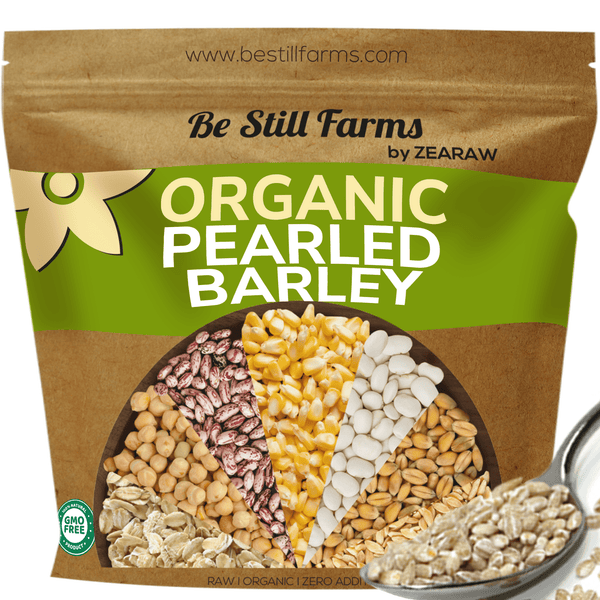 Organic Pearled Barley, Bulk Pearled Barley - Be Still Farms- Real
