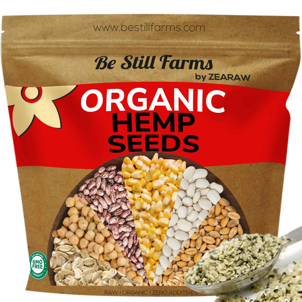 Organic Hemp Seeds (Hemp Hearts), Non-GMO, Bulk Hemp Seeds