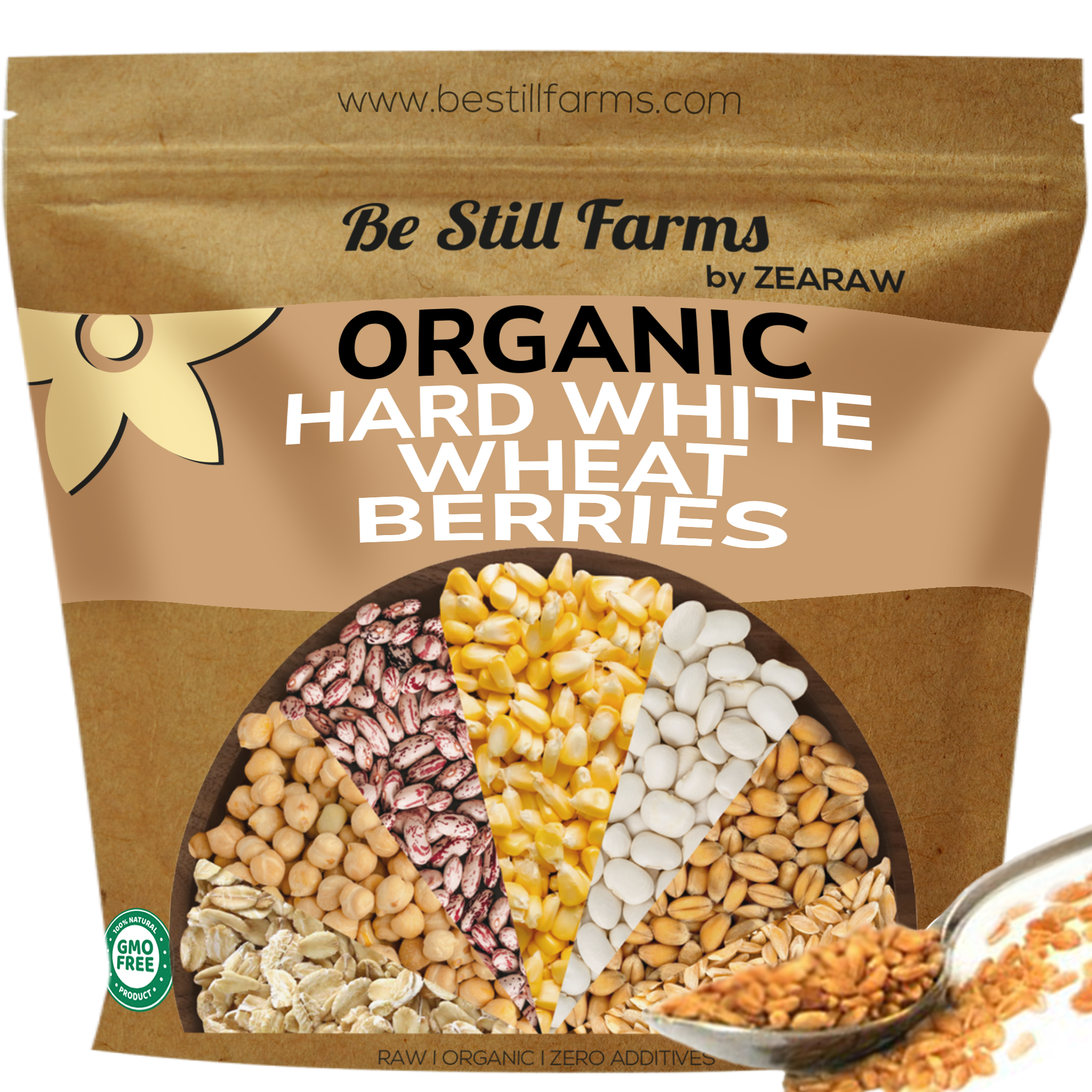 Organic Hard White Wheat Berries - Be Still Farms