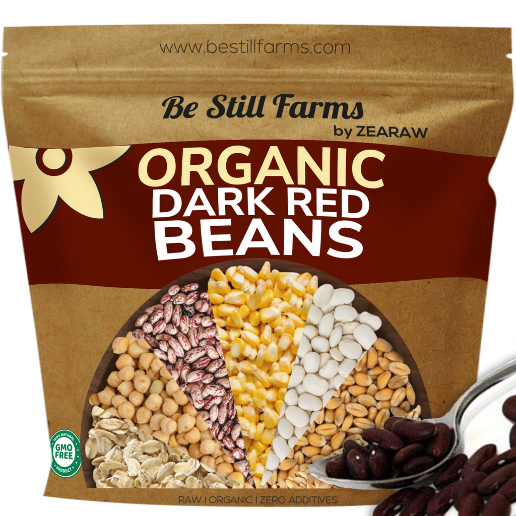 Organic Dark Red Kidney Beans, Non-GMO, Bulk Dark Red Kidney Beans