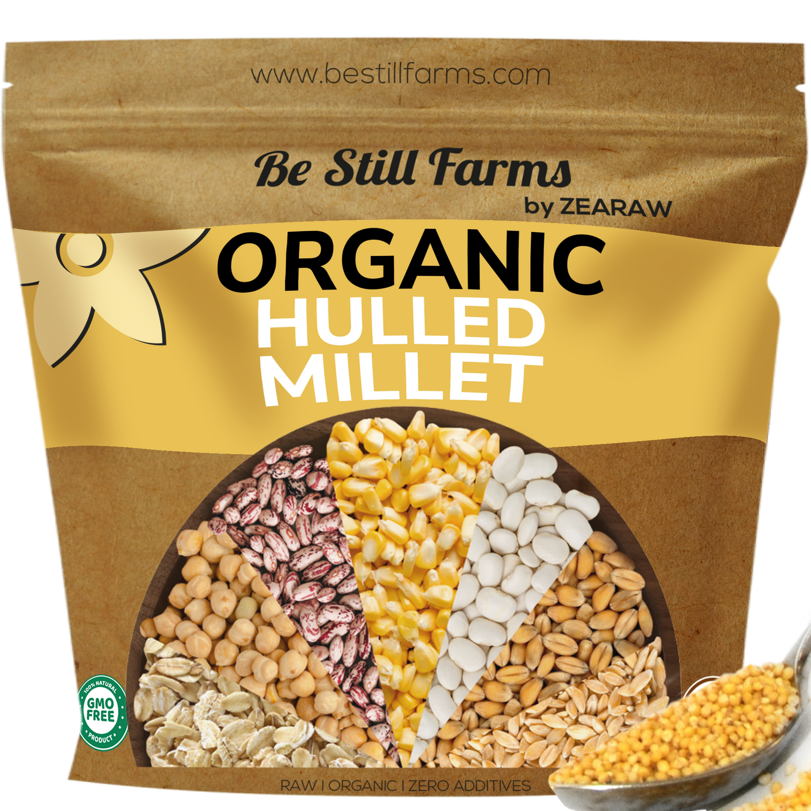Organic Hulled Millet - Be Still Farms