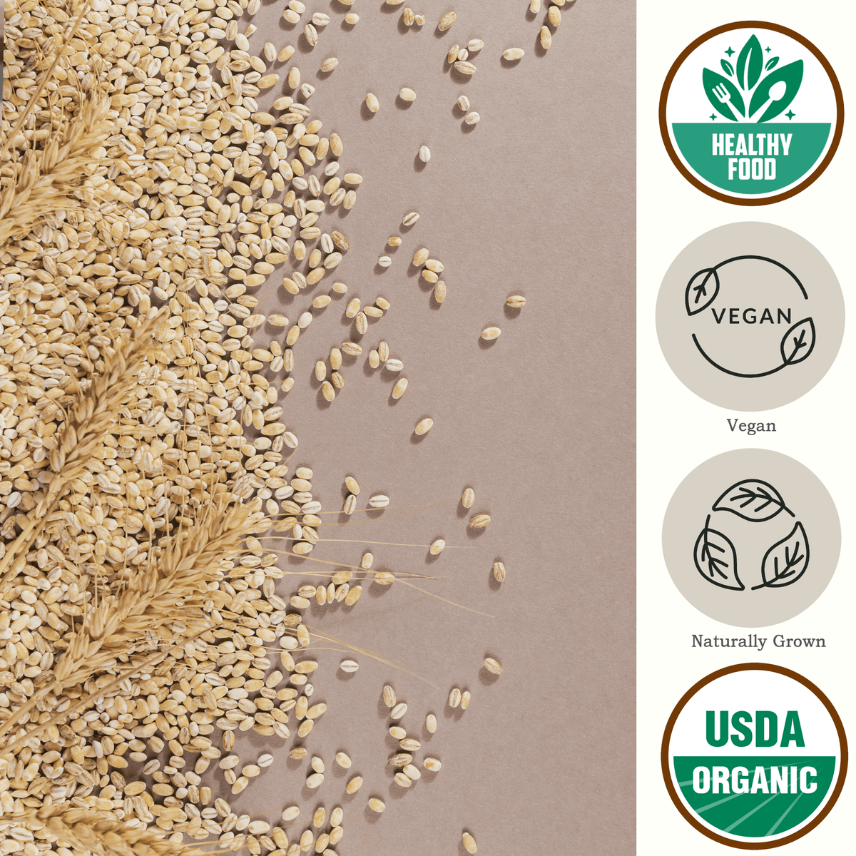 Bulk pearled barley naturally grown