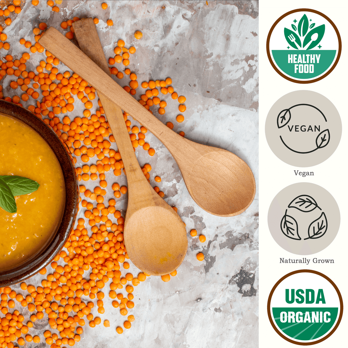 Organic Vegan Red Lentils