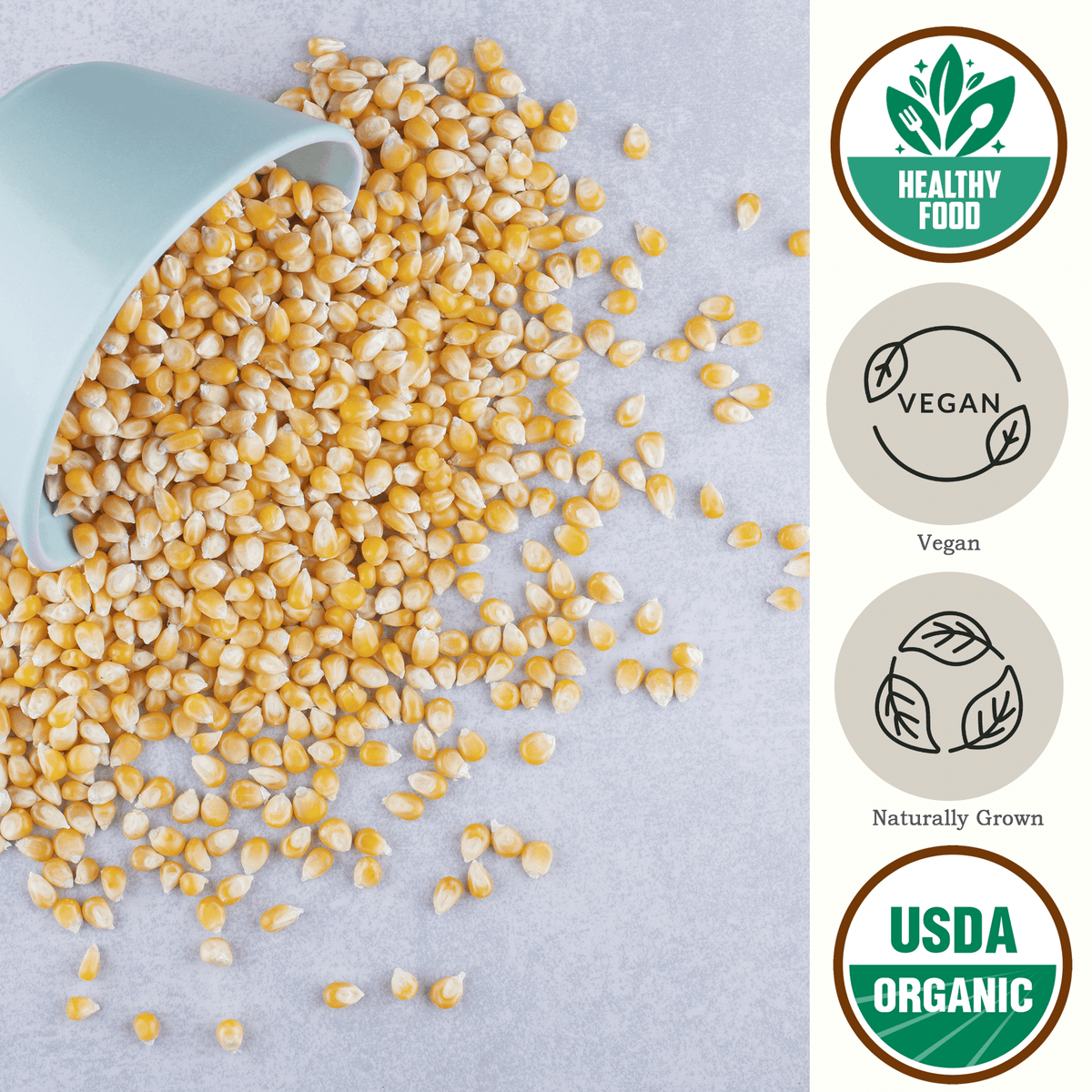 Yellow Popcorn USDA Organic - Be Still Farms