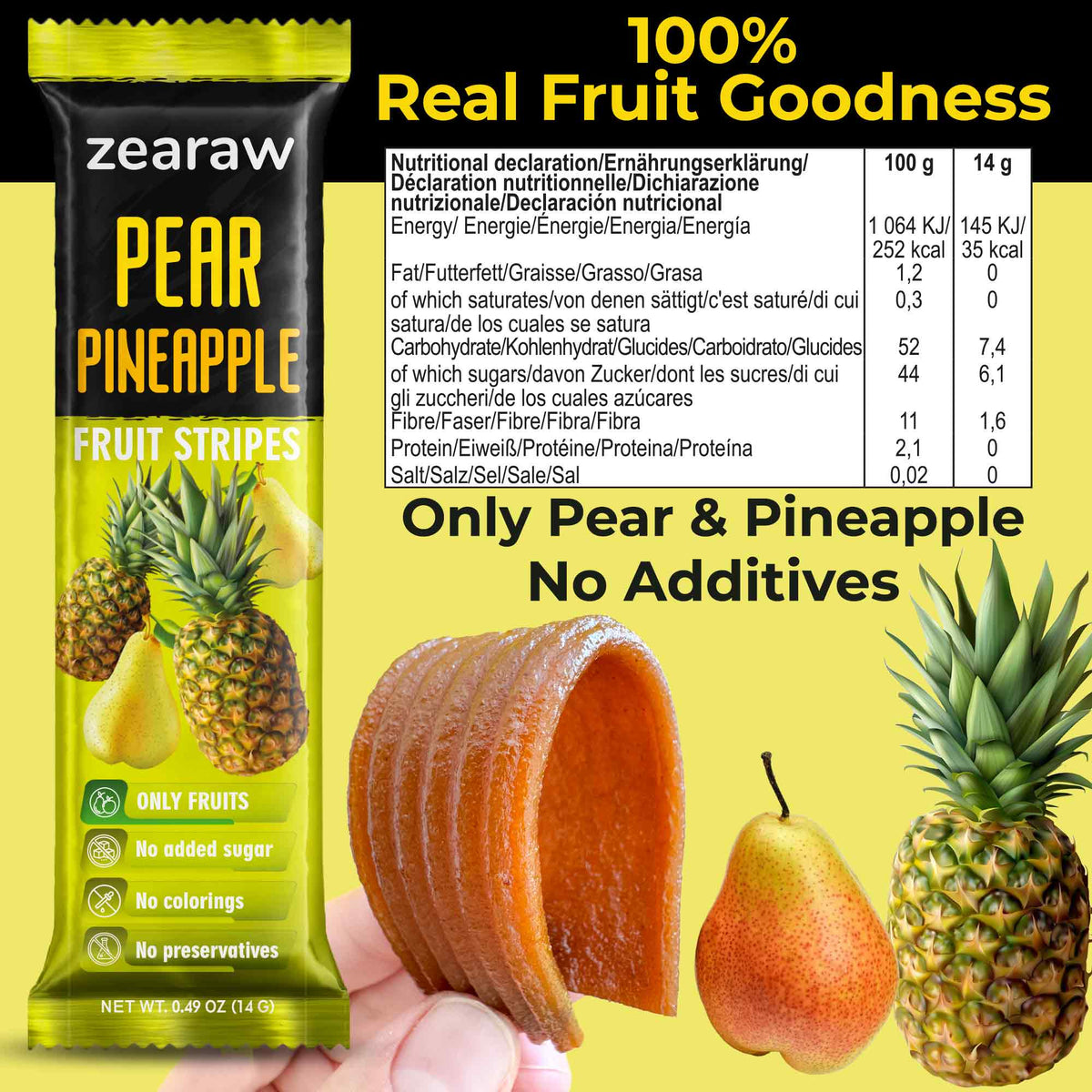Natural Pear-Pineapple Snacks 