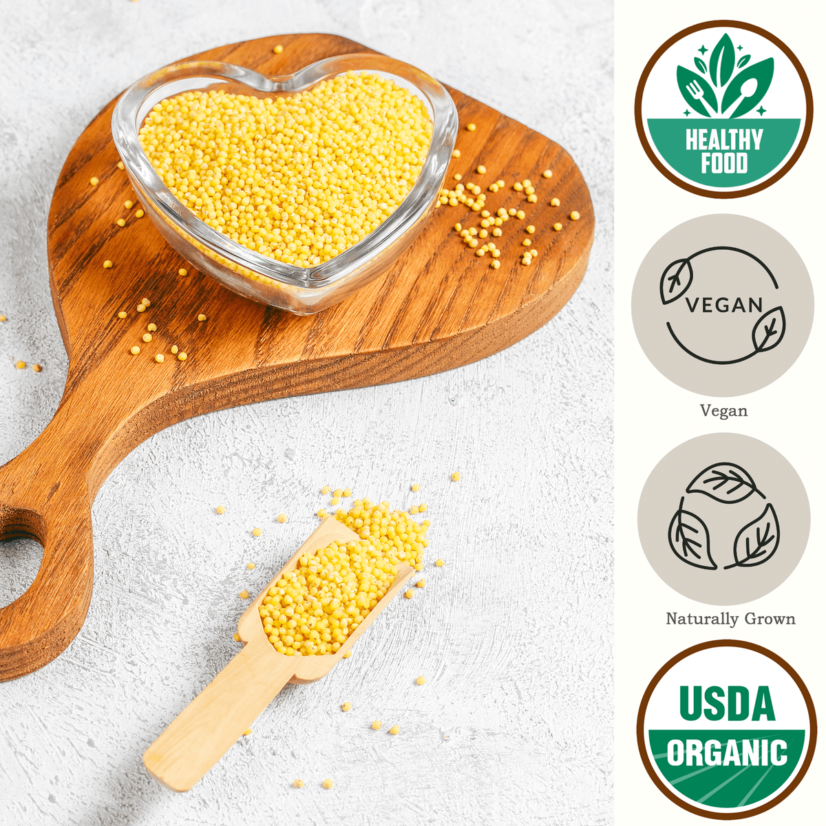 Organic Hulled Millet USDA Organic - Be Still Farms