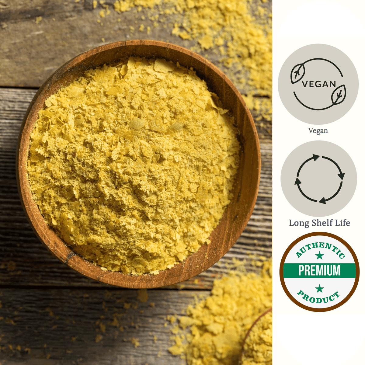 Premium Nutritional Yeast Flakes, Non-GMO, Fortified Dry Nutrition Yeast Bulk