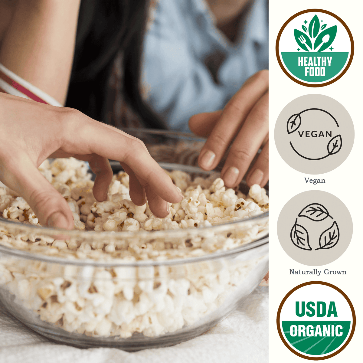 Non-GMO Vegan Bulk White Popcorn