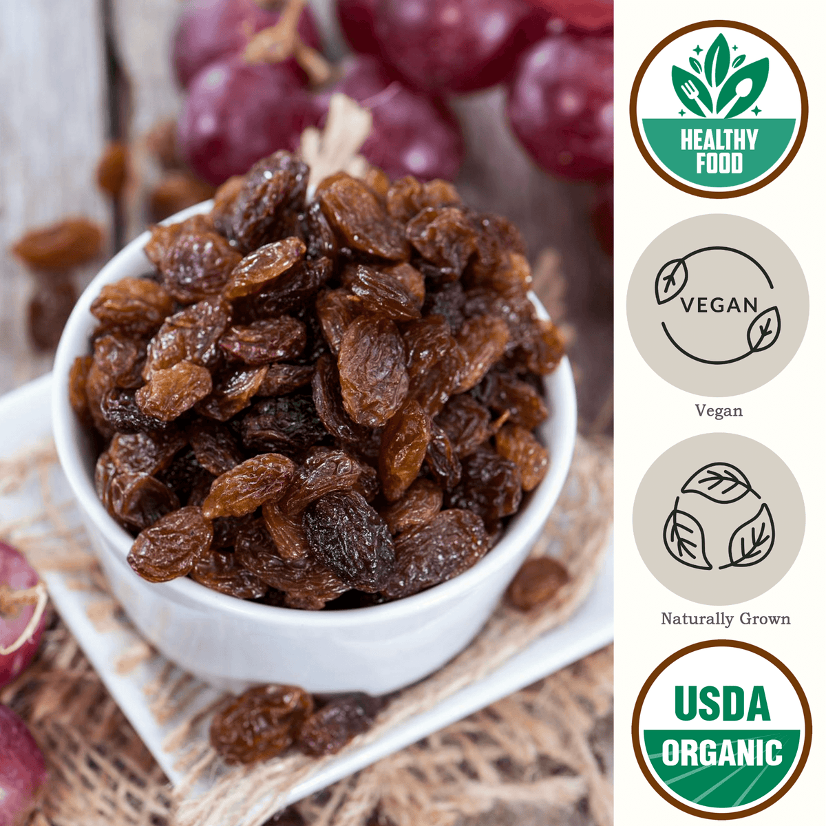 Colonial Raisin Organic Raisins, Non-GMO, Bulk California Organic Raisins - Be Still ...