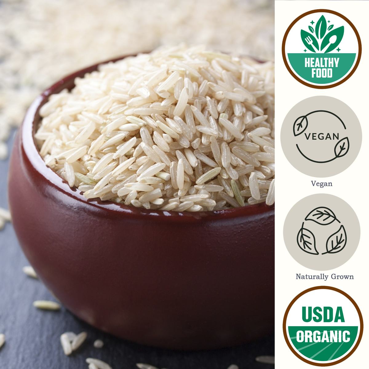 Organic Brown Basmati Rice USDA Organic - Be Still Farms