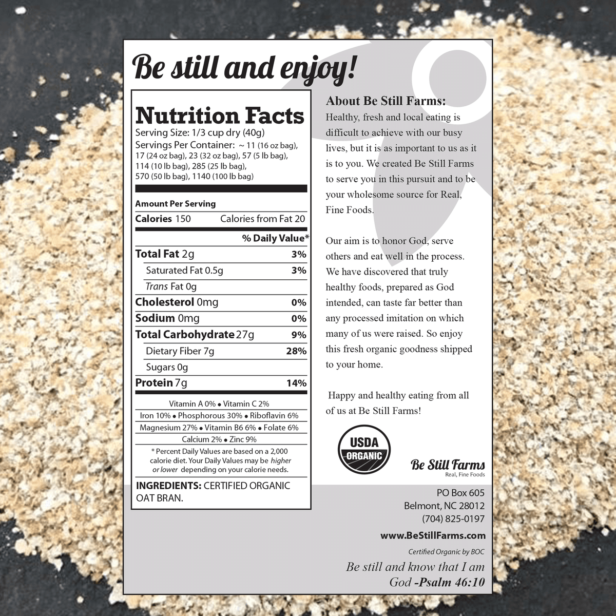 Bulk Oat Bran for Your Healthy Breakfast