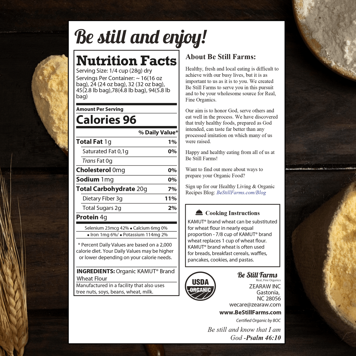 Organic KAMUT️ Flour, Non-GMO, Bulk KAMUT Flour