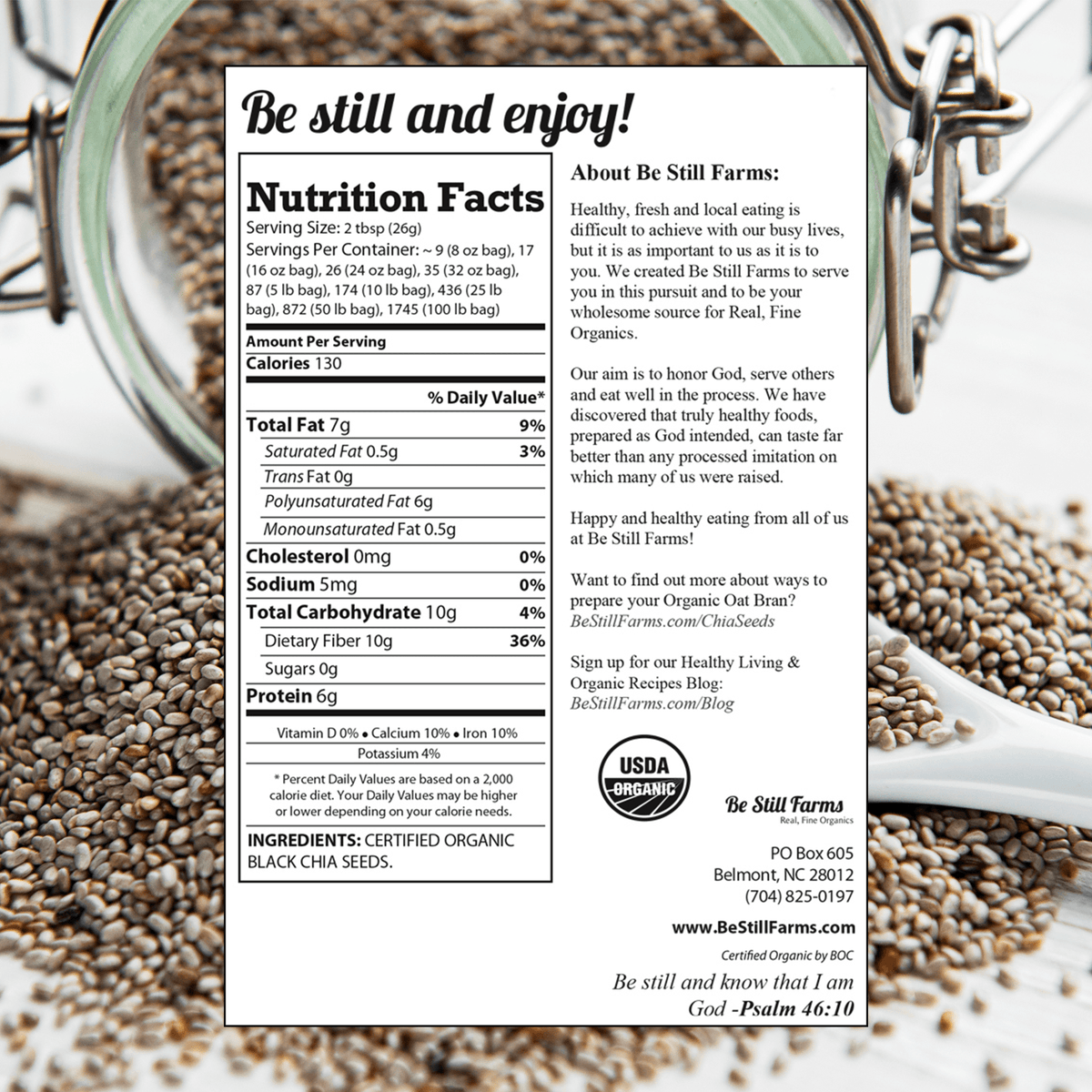 Health-boosting black chia seeds