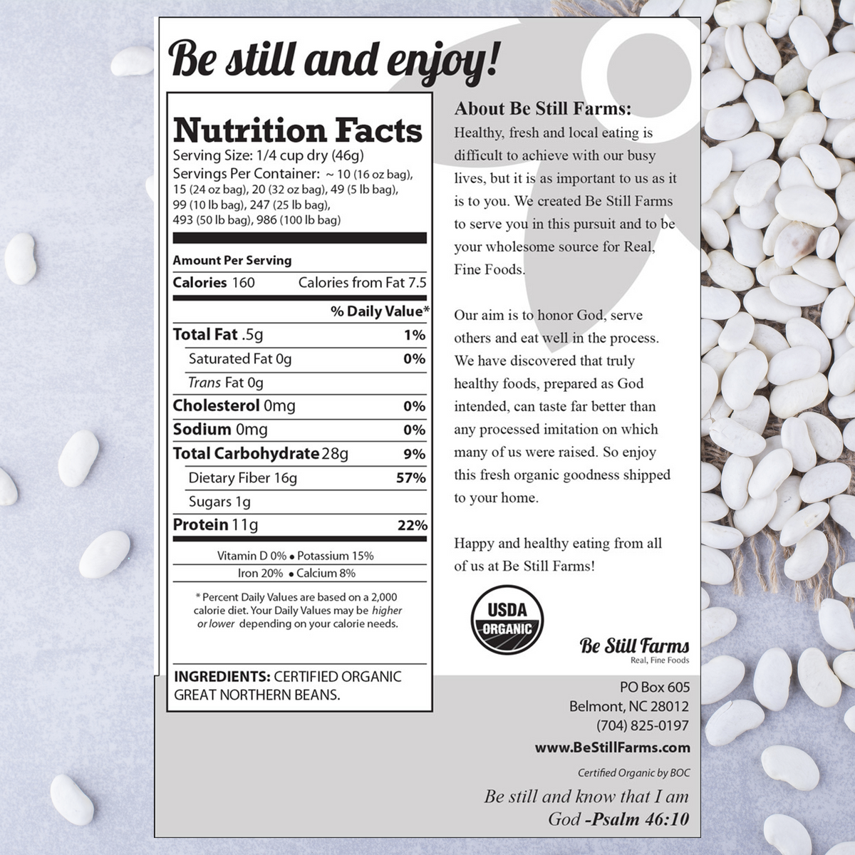 Great Northern Beans Nutrition Facts - Be Still Farms