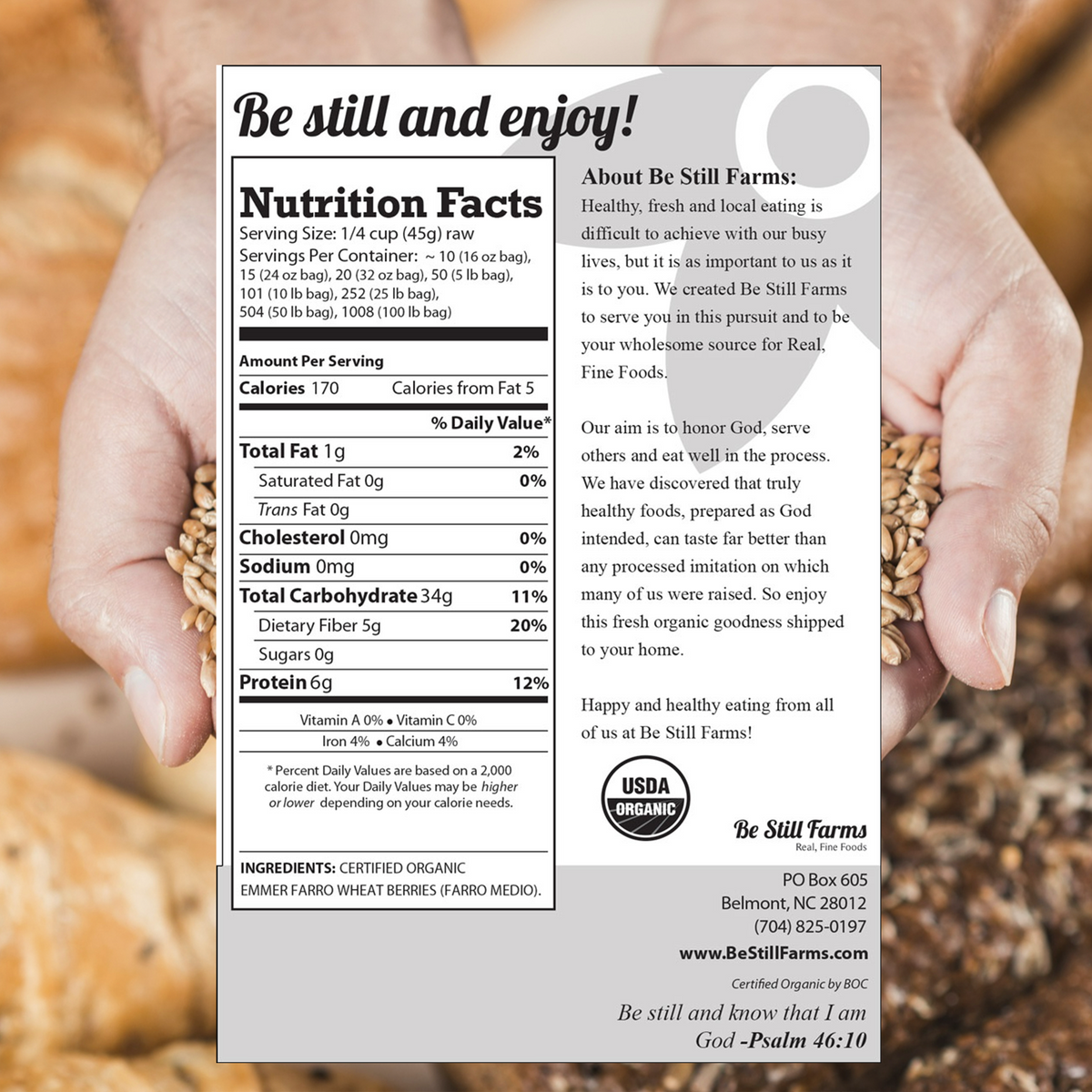 Replace your regular modern wheat with the power of &quot;super ancient grain&quot; Emmer wheat berries;