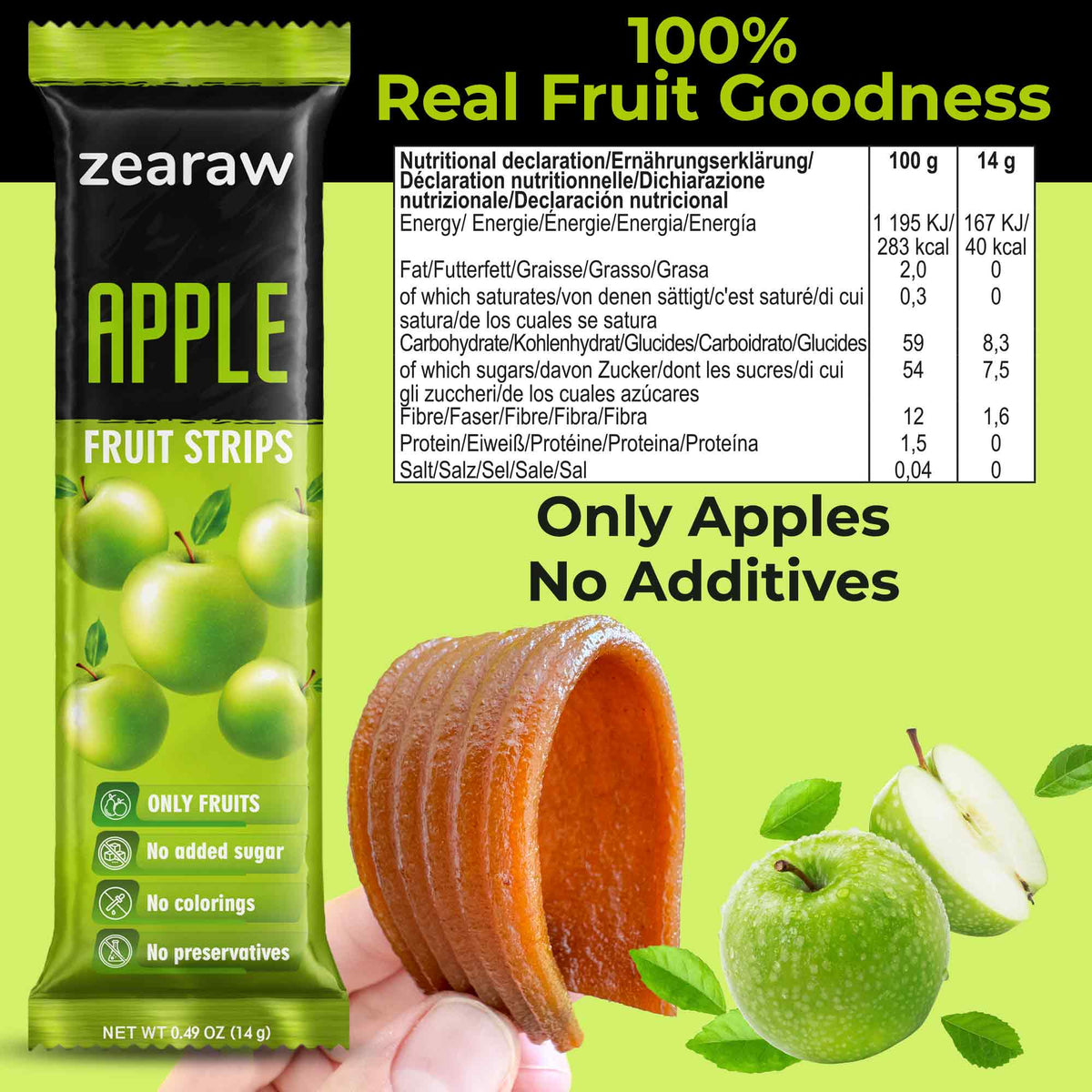Healthy Fruit Snacks - 30 Natural Snacks with Apple, Cherry &amp; Persimmon, Vegan &amp; Sugar Free