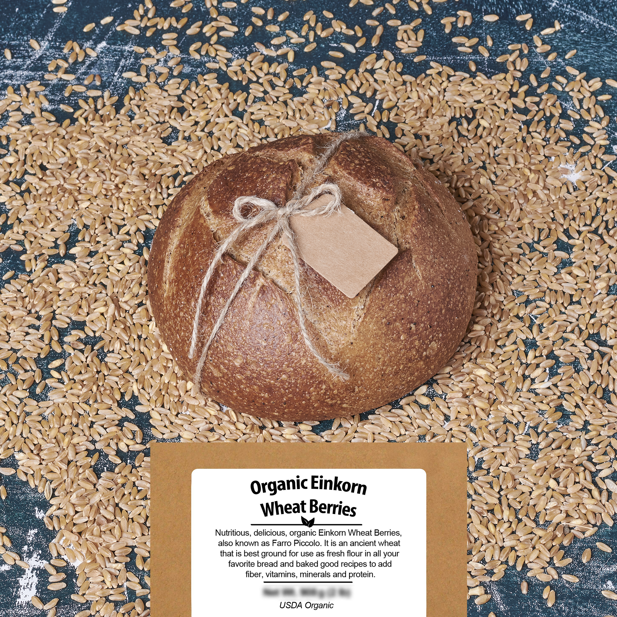 Organic Einkorn Wheat Berries - 10 Lb Bag, Whole Grain, CCOF & USDA Certified
