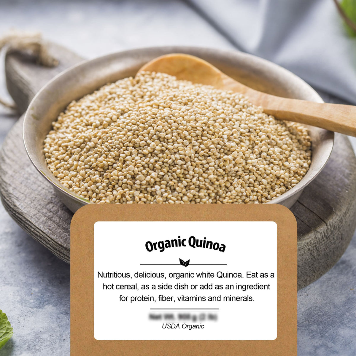 Nutritious, delicious, organic white quinoa