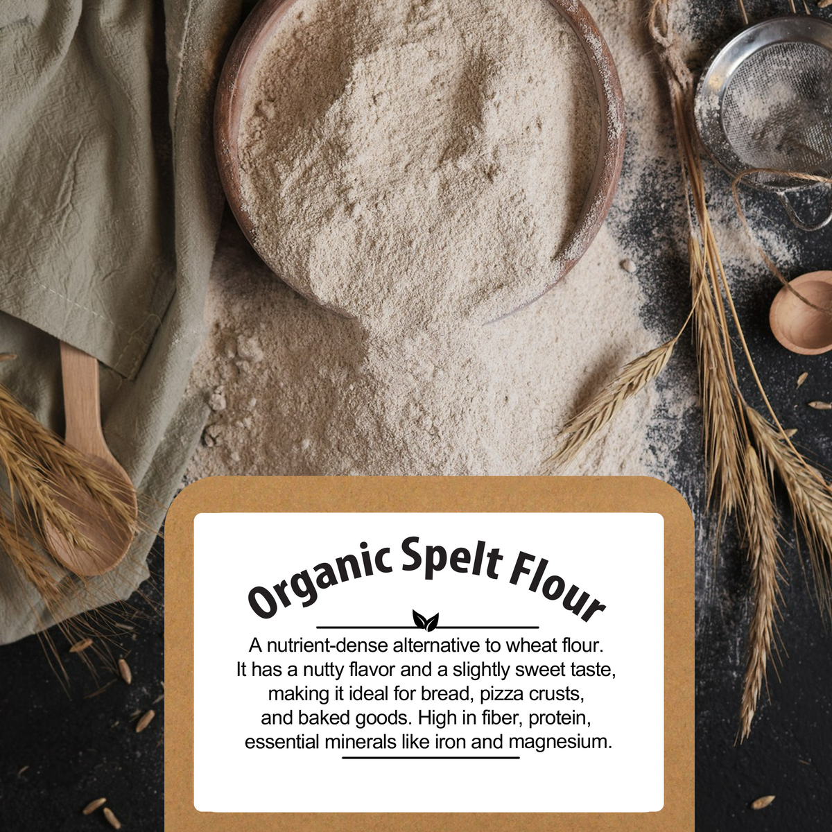 Organic Spelt Flour, Non-GMO, Bulk Spelt Flour